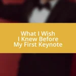 What I Wish I Knew Before My First Keynote